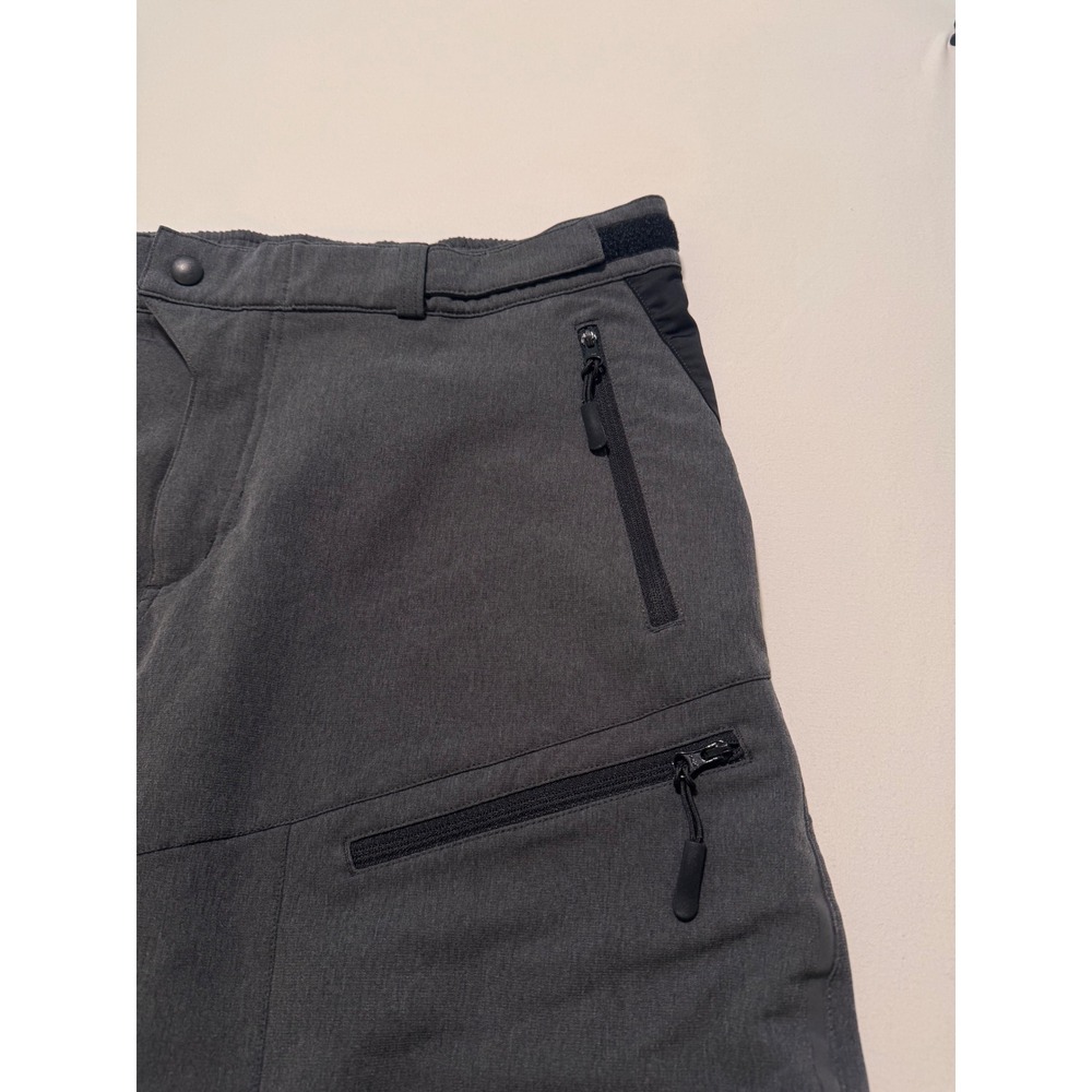 MTB Mens Charcoal Gray Mountain Bike Cycling Shorts XXL Zipper Pockets Stretch - Picture 3 of 7